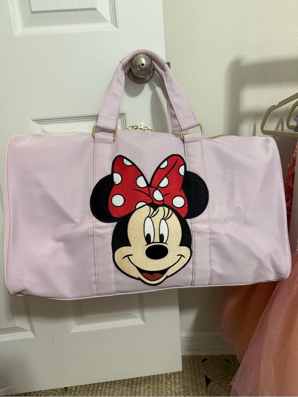 Stoney Clover Lane x Disney FABLE 10” Minnie Mouse patched lilac, classic duffle